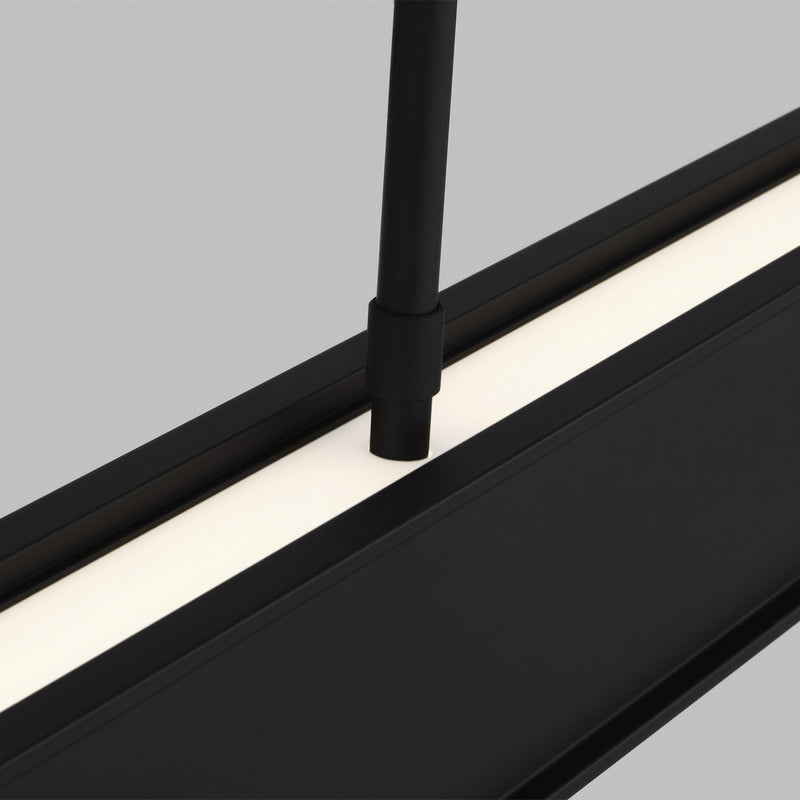 Visual Comfort Modern 700LSIBM72B-LED927 LED Linear Suspension, Nightshade Black