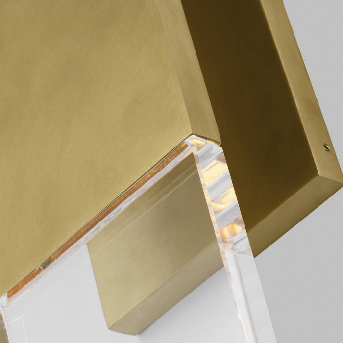 Visual Comfort Modern 700OWKLM92720NBUNV LED Wall Mount, Natural Brass