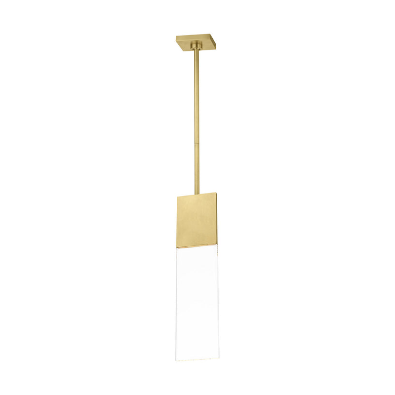 Visual Comfort Modern 700OPKLM92720NBUNV LED Pendant, Natural Brass