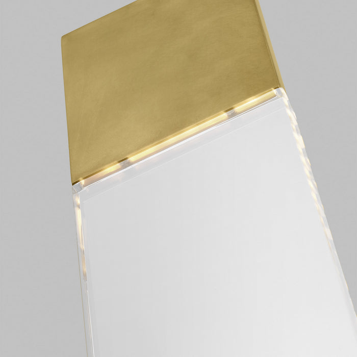 Visual Comfort Modern 700OPKLM92720NBUNV LED Pendant, Natural Brass