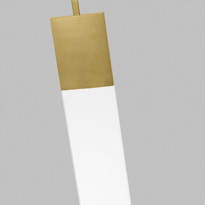 Visual Comfort Modern 700OPKLM92720NBUNV LED Pendant, Natural Brass