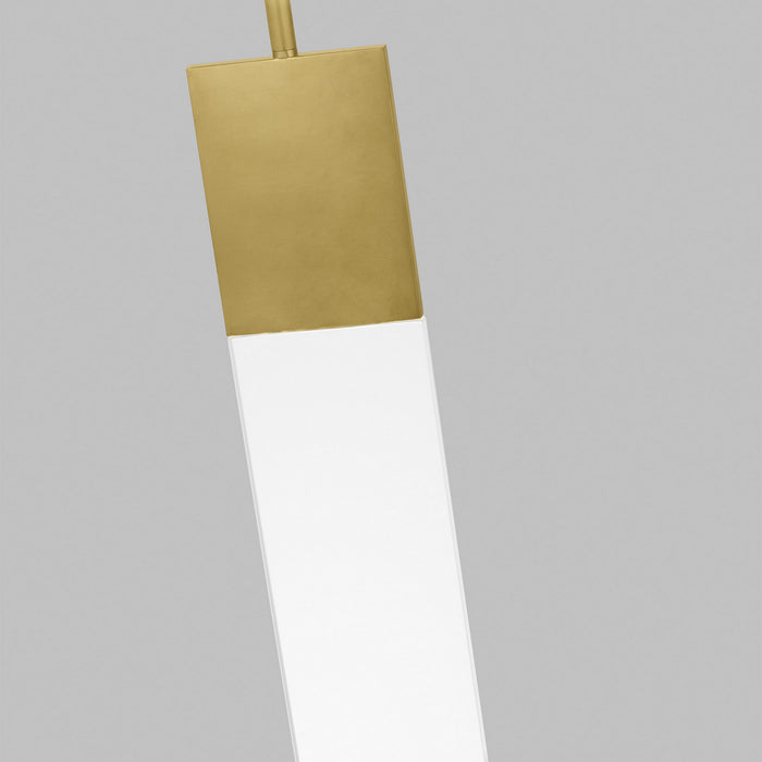 Visual Comfort Modern 700OPKLM92720NBUNV LED Pendant, Natural Brass