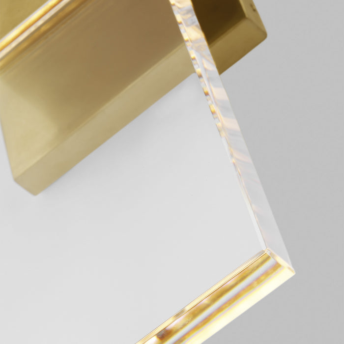 Visual Comfort Modern 700OWKLM92710NBUNV LED Wall Mount, Natural Brass