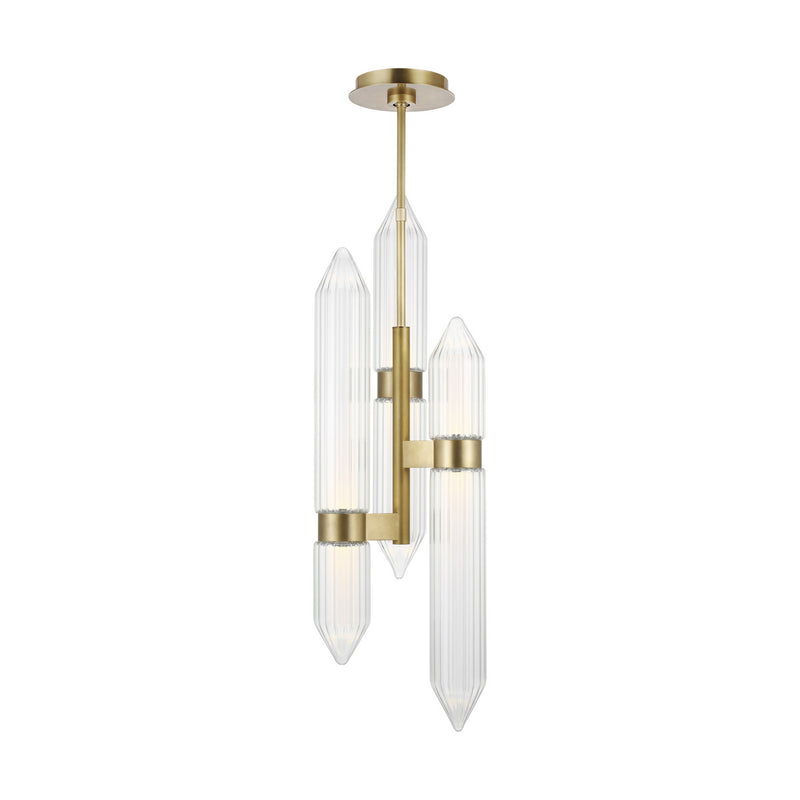 Visual Comfort Modern 700TDLGSN10BR-LED927 LED Pendant, Plated Brass