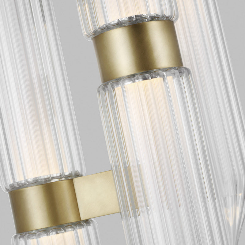 Visual Comfort Modern 700TDLGSN10BR-LED927 LED Pendant, Plated Brass