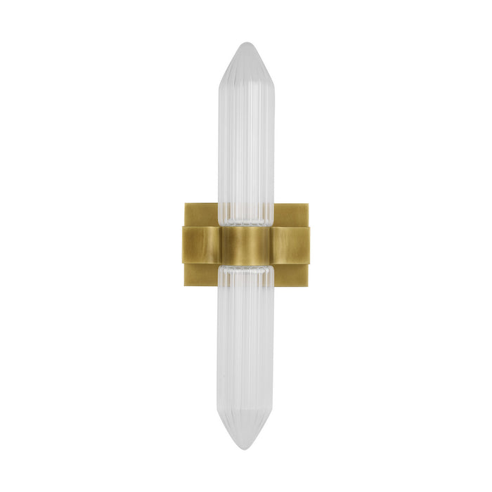 Visual Comfort Modern 700BCLGSN23BR-LED927-277 LED Bath Sconce, Plated Brass