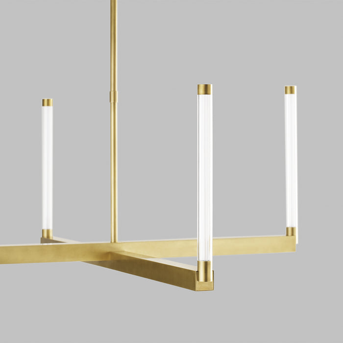 Visual Comfort Modern 700PHB36NB-LED927-277 LED Chandelier, Natural Brass