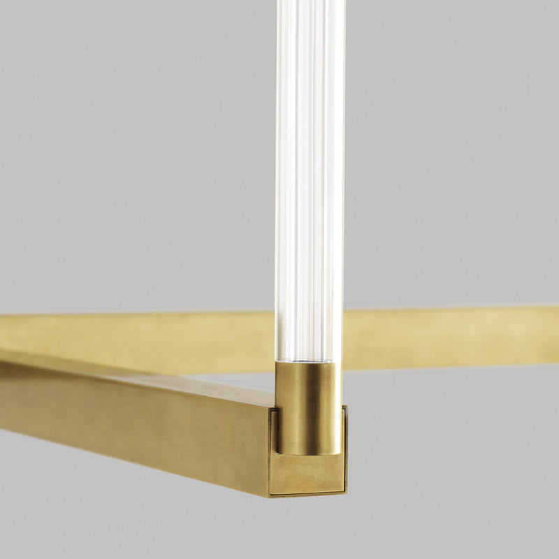 Visual Comfort Modern 700PHB36NB-LED927-277 LED Chandelier, Natural Brass