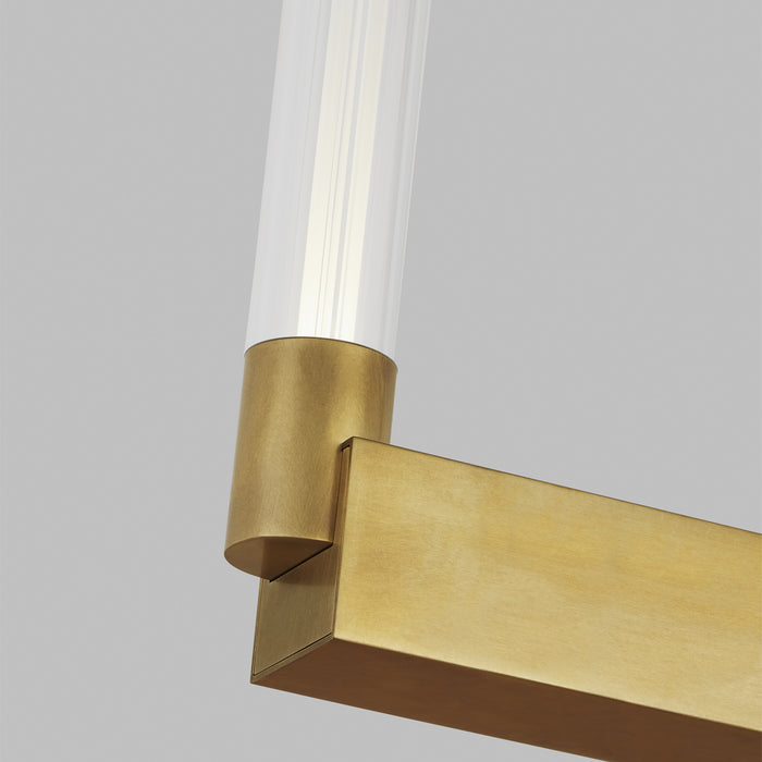 Visual Comfort Modern 700PHB24NB-LED927-277 LED Chandelier, Natural Brass