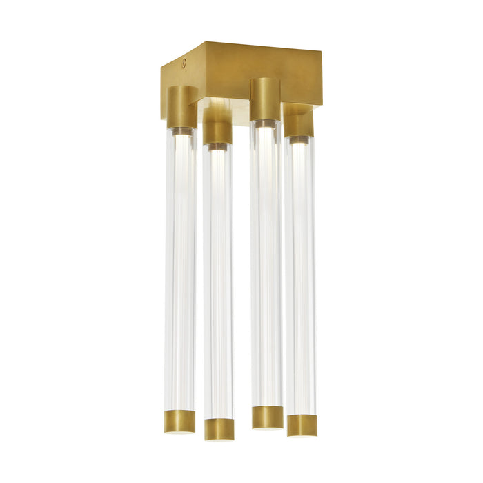 Visual Comfort Modern 700FMPHB6NB-LED927 LED Flush Mount, Natural Brass