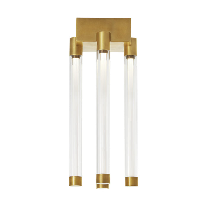 Visual Comfort Modern 700FMPHB6NB-LED927-277 LED Flush Mount, Natural Brass