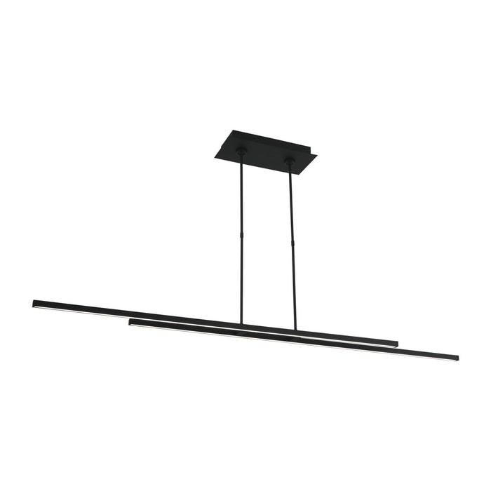 Visual Comfort Modern 700LSSTG260B-LED927 LED Linear Suspension, Nightshade Black