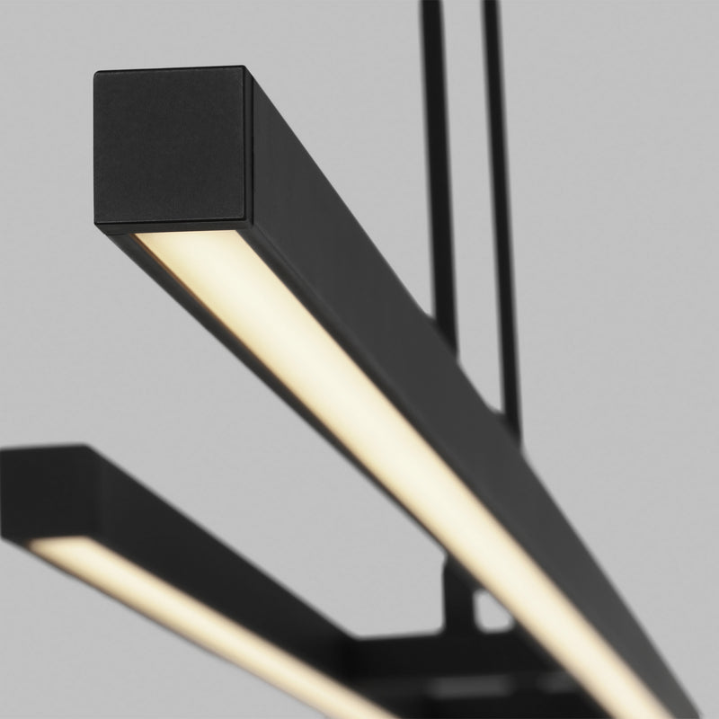 Visual Comfort Modern 700LSSTG260B-LED927 LED Linear Suspension, Nightshade Black