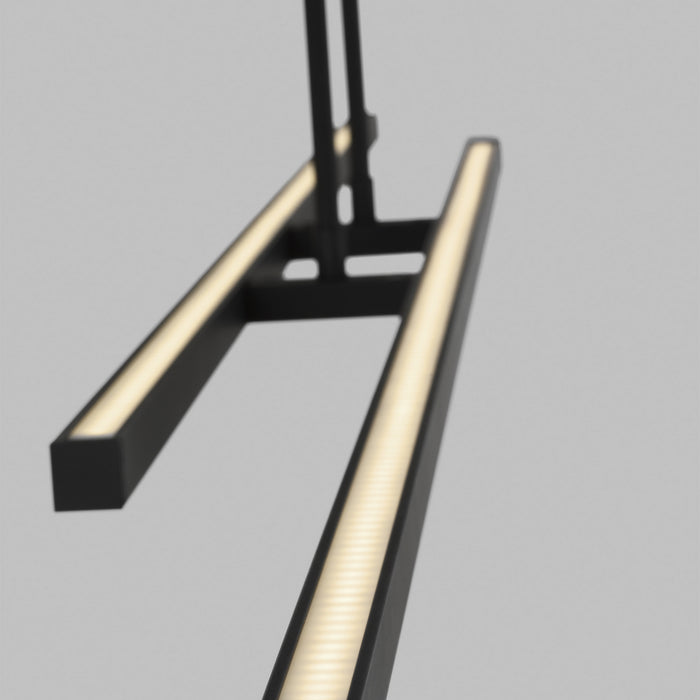 Visual Comfort Modern 700LSSTG260B-LED927 LED Linear Suspension, Nightshade Black