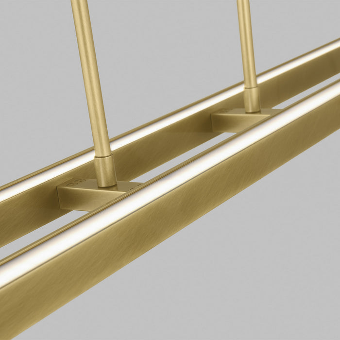 Visual Comfort Modern 700LSSTG260NB-LED927 LED Linear Suspension, Natural Brass
