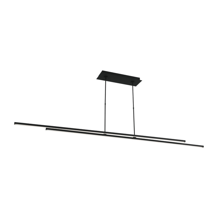 Visual Comfort Modern 700LSSTG284B-LED927 LED Linear Suspension, Nightshade Black