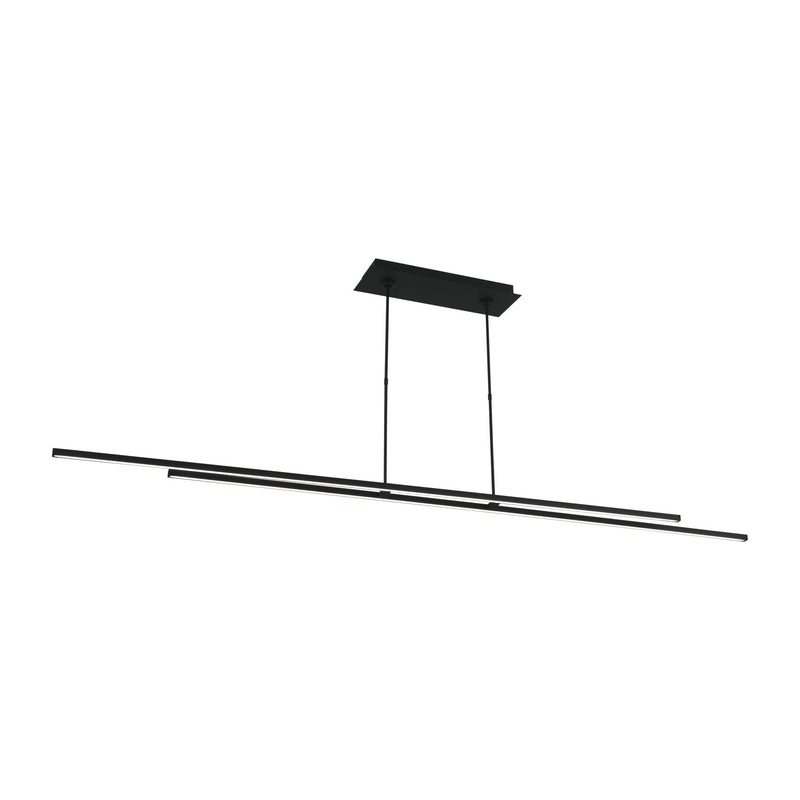 Visual Comfort Modern 700LSSTG284B-LED927-277 LED Linear Suspension, Nightshade Black