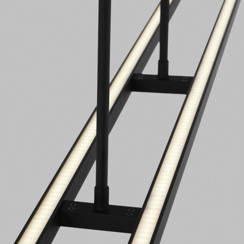 Visual Comfort Modern 700LSSTG284B-LED927-277 LED Linear Suspension, Nightshade Black