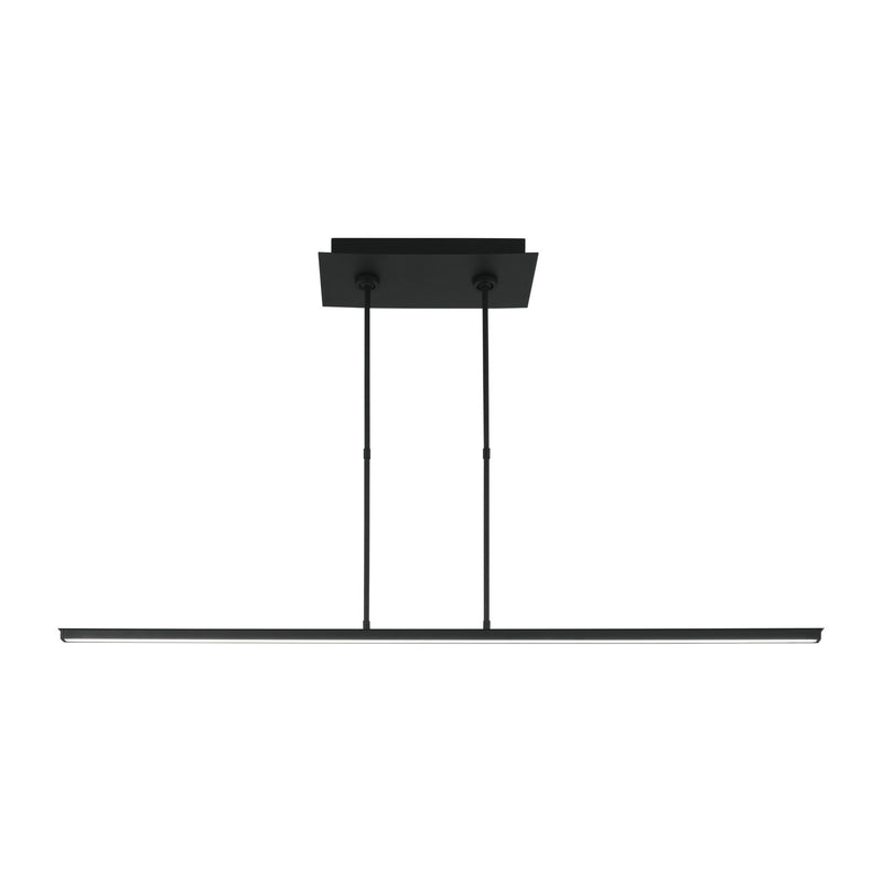 Visual Comfort Modern 700LSSTG48B-LED927 LED Linear Suspension, Nightshade Black