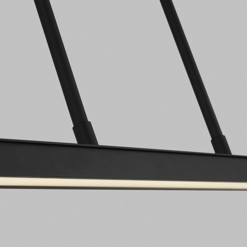 Visual Comfort Modern 700LSSTG48B-LED927 LED Linear Suspension, Nightshade Black