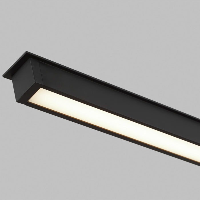 Visual Comfort Modern 700LSSTG48B-LED927 LED Linear Suspension, Nightshade Black