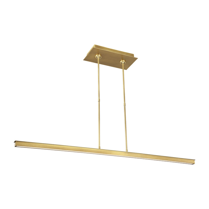 Visual Comfort Modern 700LSSTG48NB-LED927 LED Linear Suspension, Natural Brass