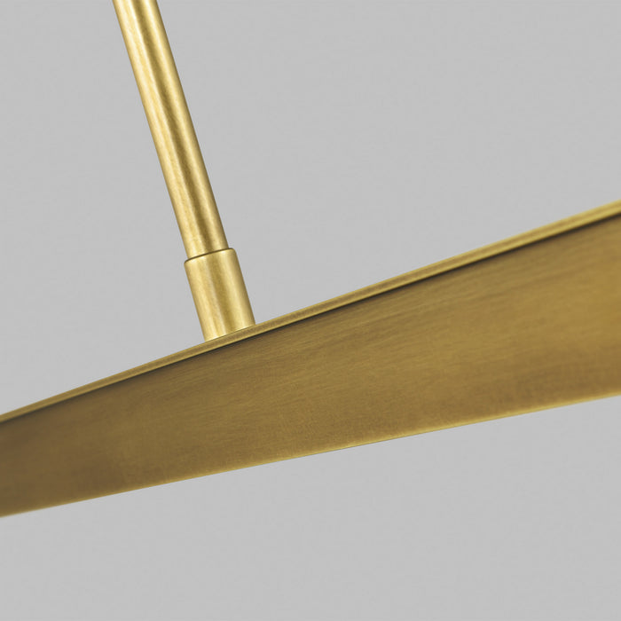 Visual Comfort Modern 700LSSTG48NB-LED927 LED Linear Suspension, Natural Brass