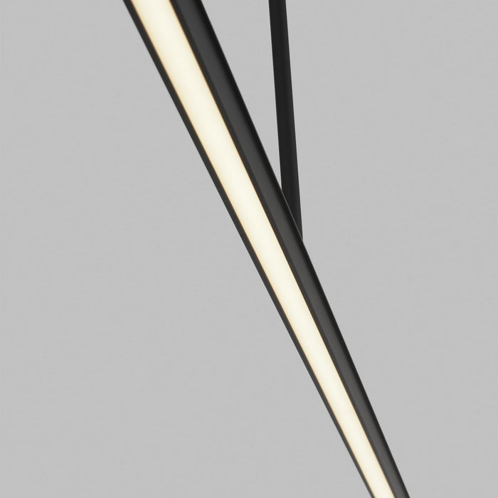 Visual Comfort Modern 700LSSTG72B-LED927 LED Linear Suspension, Nightshade Black
