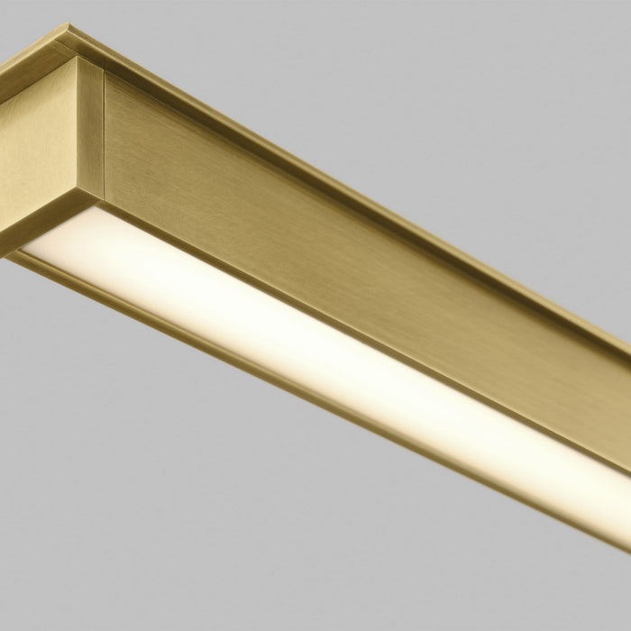 Visual Comfort Modern 700LSSTG72NB-LED927 LED Linear Suspension, Natural Brass