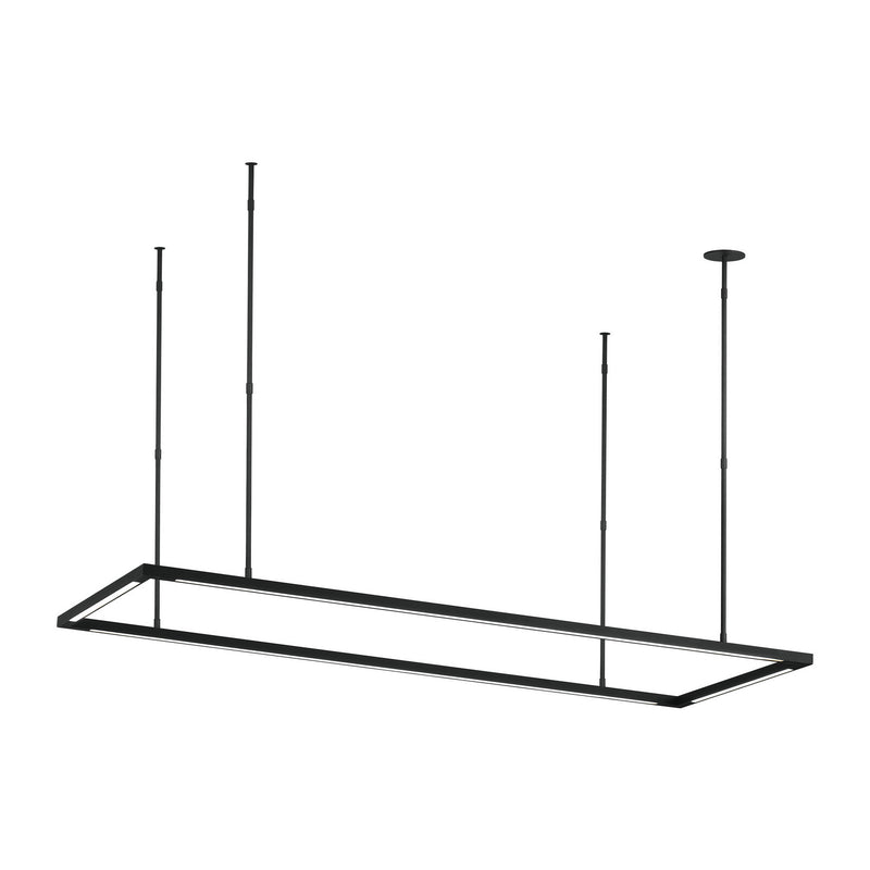Visual Comfort Modern 700LSSTG50B-LED927 LED Linear Suspension, Nightshade Black