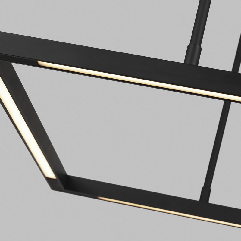 Visual Comfort Modern 700LSSTG50B-LED927 LED Linear Suspension, Nightshade Black