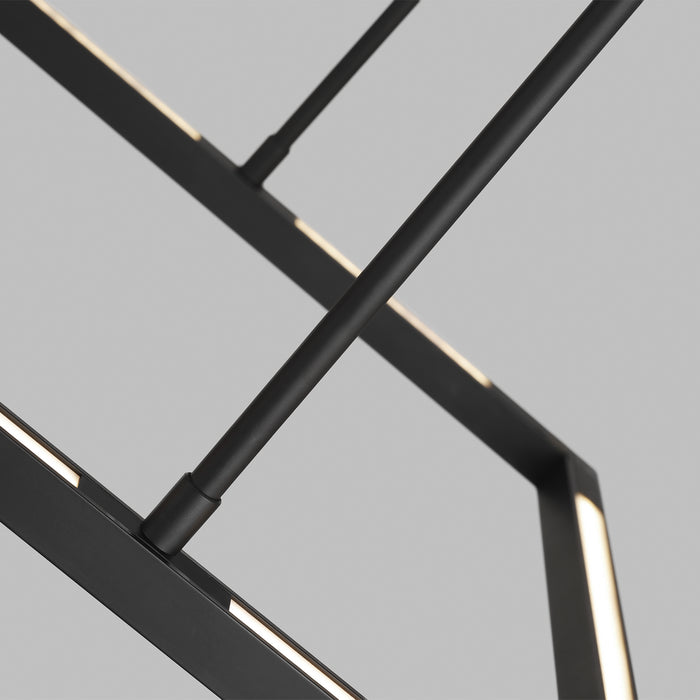 Visual Comfort Modern 700LSSTG50B-LED927 LED Linear Suspension, Nightshade Black