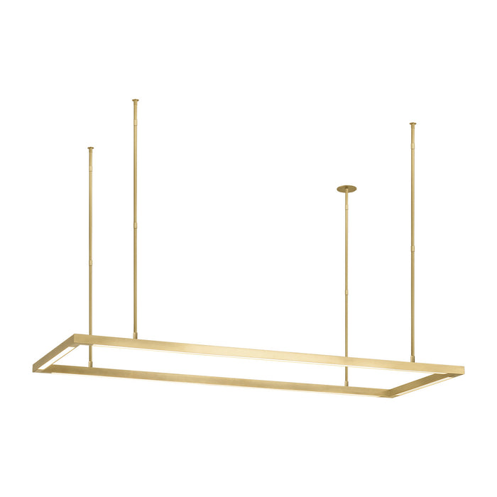 Visual Comfort Modern 700LSSTG50NB-LED927 LED Linear Suspension, Natural Brass