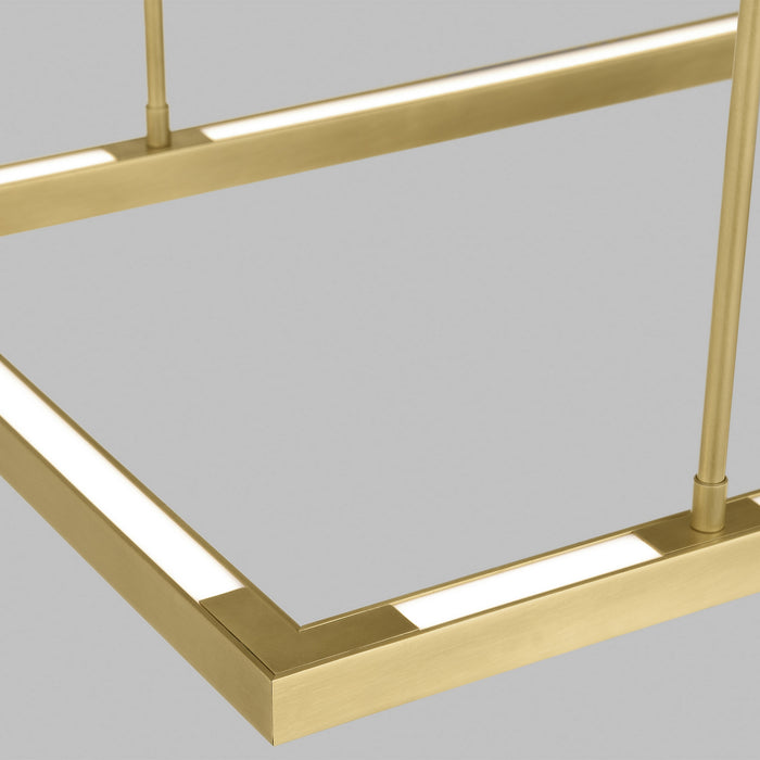 Visual Comfort Modern 700LSSTG50NB-LED927 LED Linear Suspension, Natural Brass