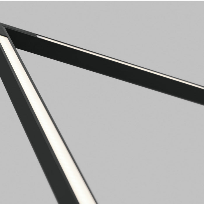 Visual Comfort Modern 700LSSTG84B-LED927 LED Linear Suspension, Nightshade Black