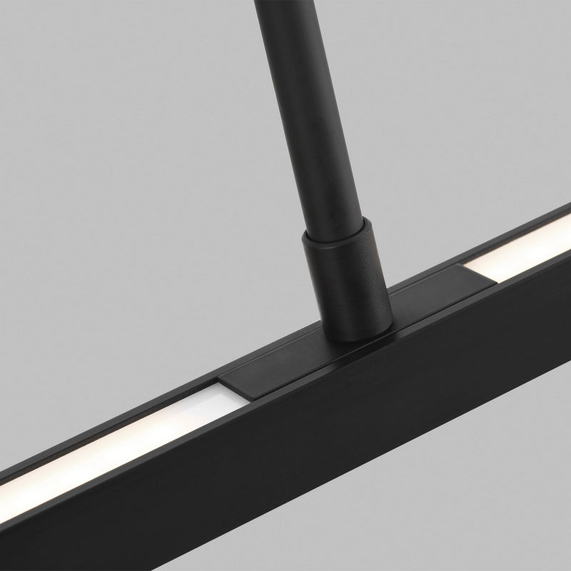 Visual Comfort Modern 700LSSTG84B-LED927 LED Linear Suspension, Nightshade Black