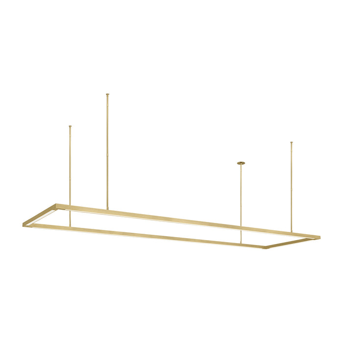 Visual Comfort Modern 700LSSTG84NB-LED927 LED Linear Suspension, Natural Brass