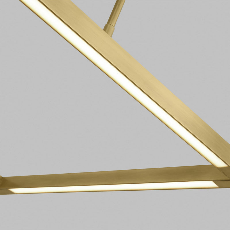 Visual Comfort Modern 700LSSTG84NB-LED927 LED Linear Suspension, Natural Brass