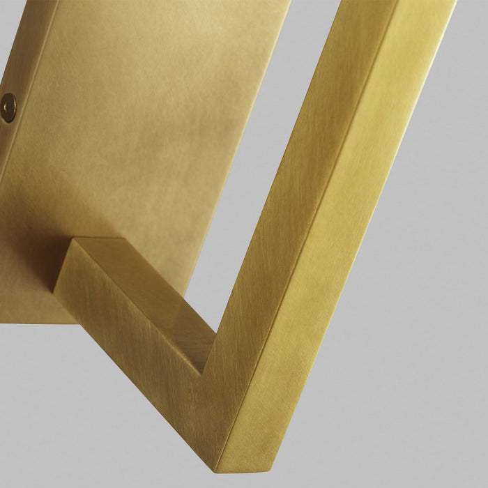 Visual Comfort Modern 700WSSTG24NB-LED927-277 LED Wall Sconce, Natural Brass