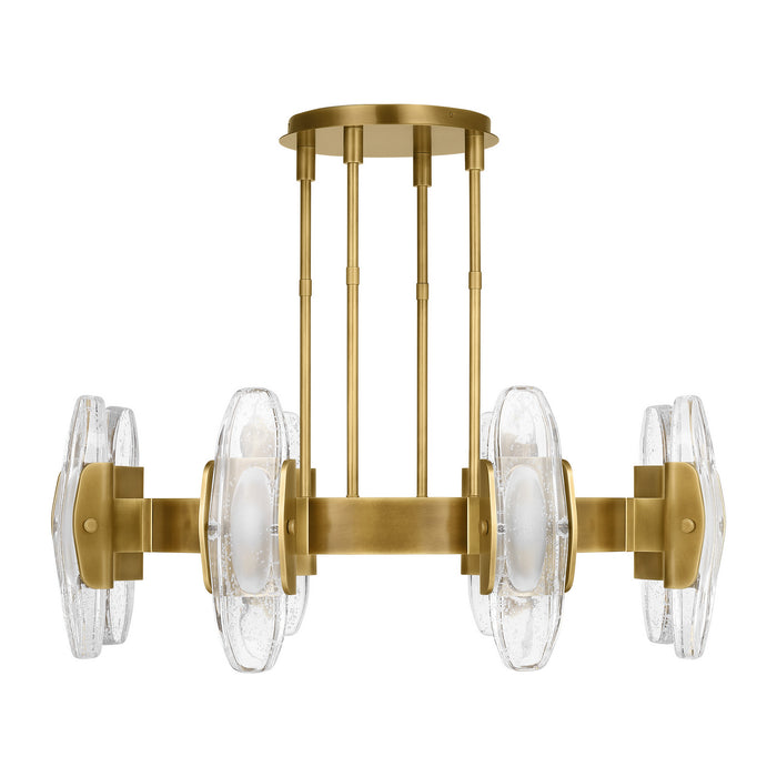 Visual Comfort Modern 700WYT8BR-LED927 LED Chandelier, Plated Brass