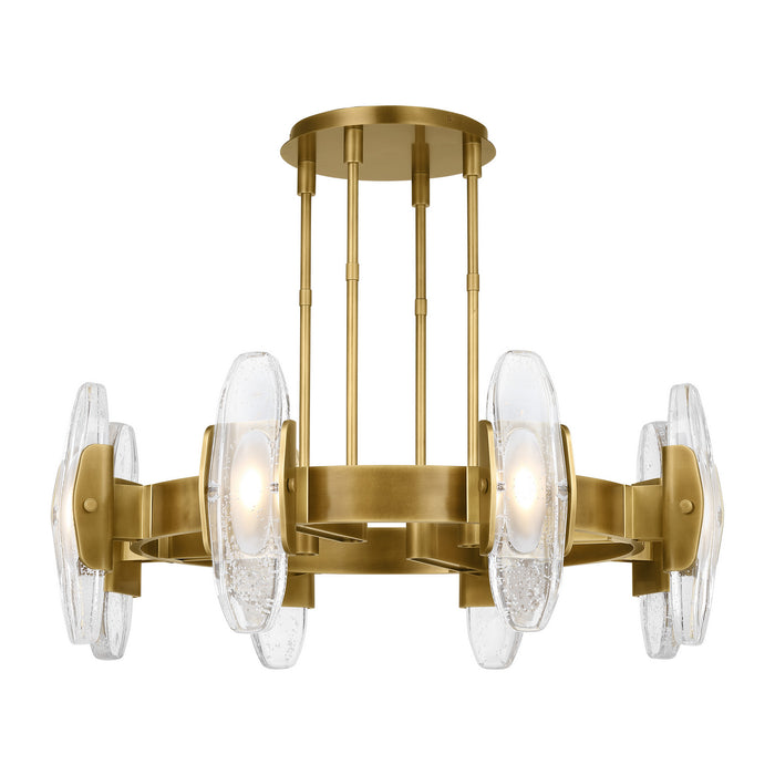 Visual Comfort Modern 700WYT8BR-LED927 LED Chandelier, Plated Brass