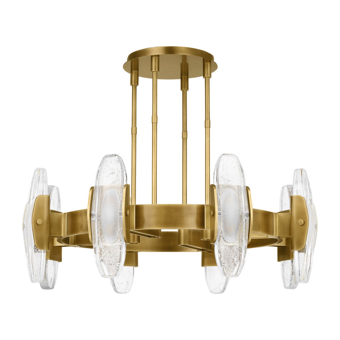 Visual Comfort Modern 700WYT8BR-LED927 LED Chandelier, Plated Brass