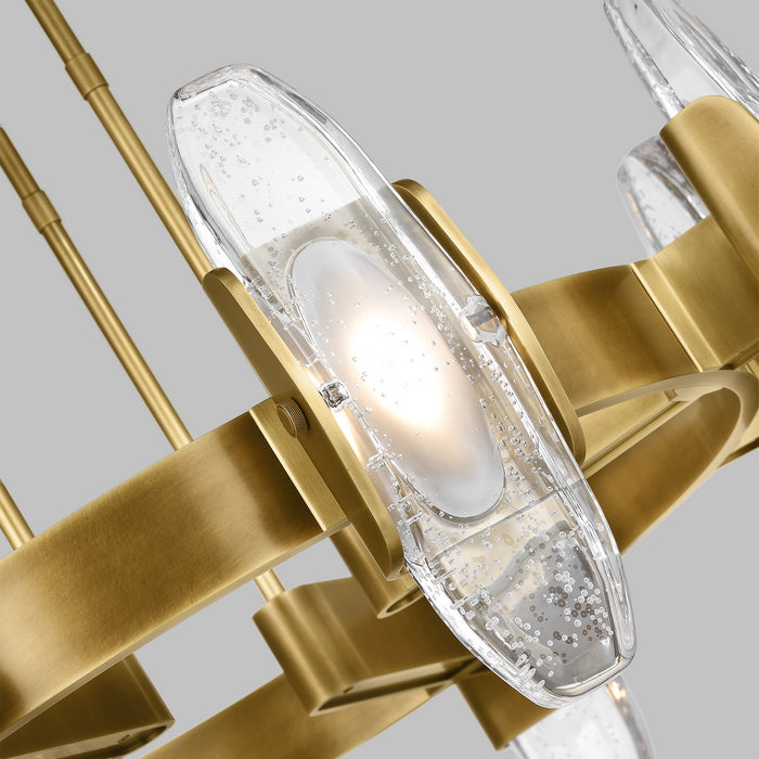 Visual Comfort Modern 700WYT8BR-LED927 LED Chandelier, Plated Brass