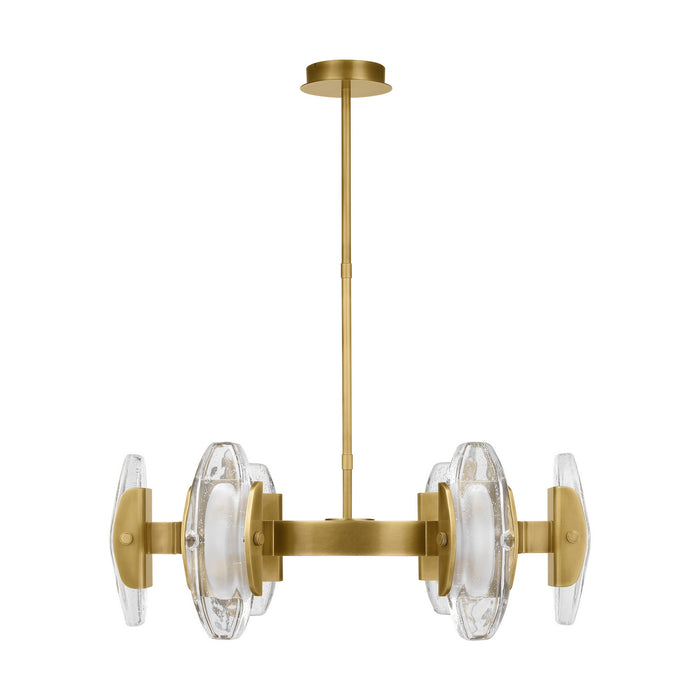 Visual Comfort Modern 700WYT6MBR-LED927 LED Chandelier, Plated Brass