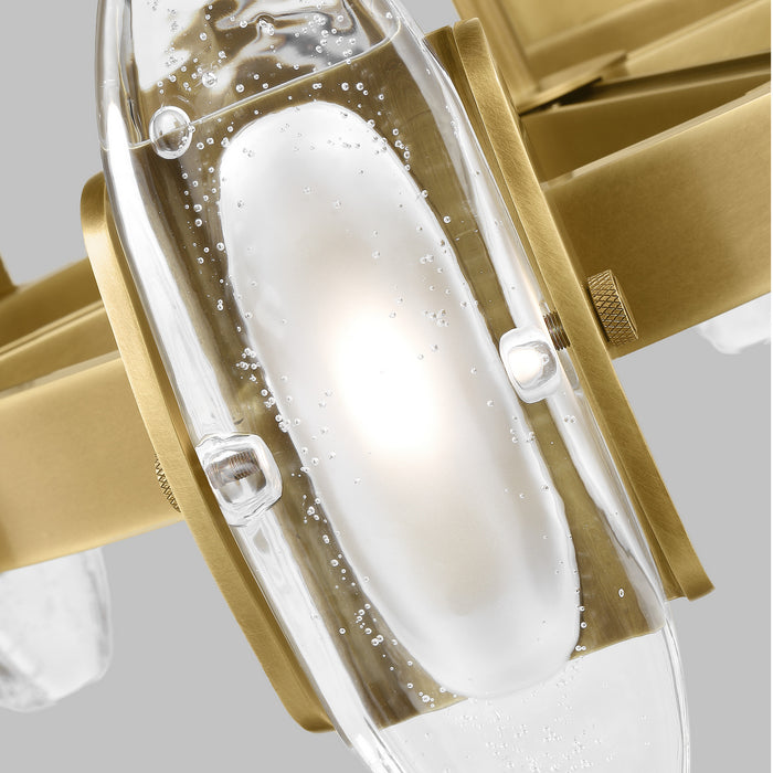 Visual Comfort Modern 700WYT6MBR-LED927 LED Chandelier, Plated Brass