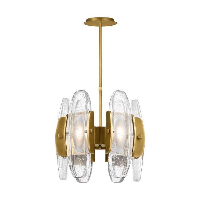 Visual Comfort Modern 700WYT6BR-LED927 LED Chandelier, Plated Brass