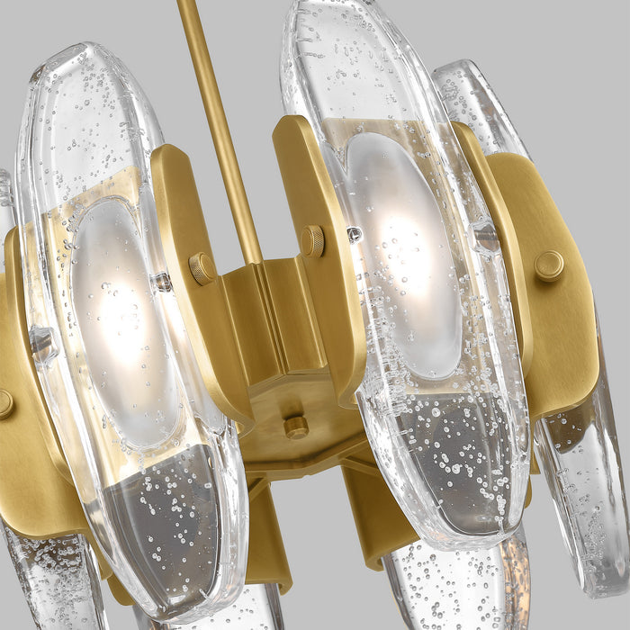 Visual Comfort Modern 700WYT6BR-LED927 LED Chandelier, Plated Brass
