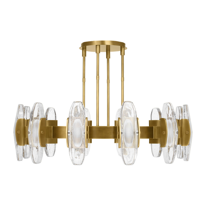 Visual Comfort Modern 700WYT12BR-LED927 LED Chandelier, Plated Brass