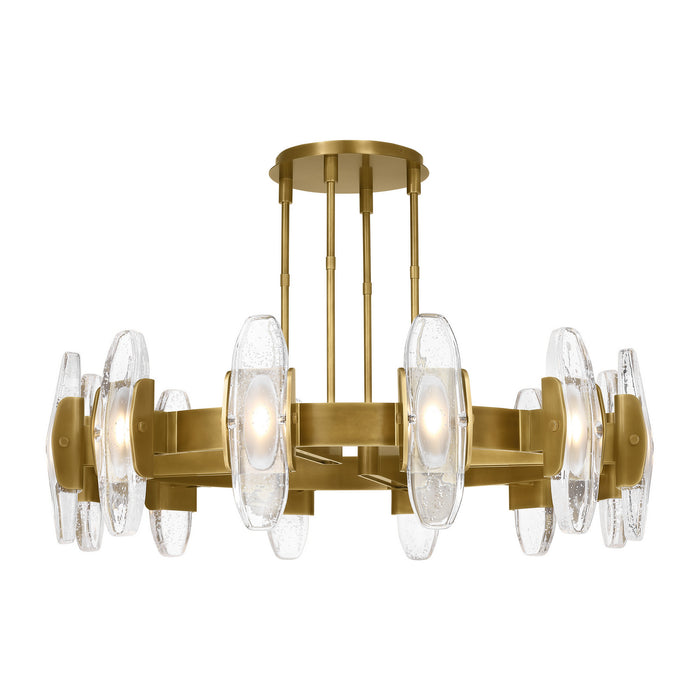 Visual Comfort Modern 700WYT12BR-LED927 LED Chandelier, Plated Brass