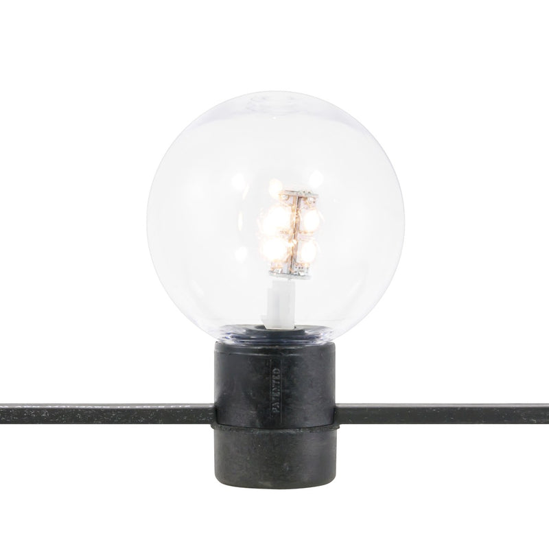 American Lighting LFS-12V-1-LED-WW LED Festoon Socket Assembly, Clear/Black